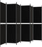 vidaXL - Kamerscherm - met - 6 - panelen - 300x200 - cm - stof - zwart