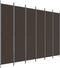 vidaXL - Kamerscherm - met - 6 - panelen - 300x220 - cm - stof - bruin