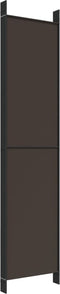 vidaXL - Kamerscherm - met - 6 - panelen - 300x220 - cm - stof - bruin