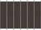 vidaXL - Kamerscherm - met - 6 - panelen - 300x220 - cm - stof - bruin