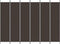 vidaXL - Kamerscherm - met - 6 - panelen - 300x220 - cm - stof - bruin