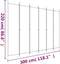 vidaXL - Kamerscherm - met - 6 - panelen - 300x220 - cm - stof - bruin