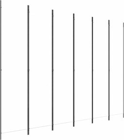 vidaXL - Kamerscherm - met - 6 - panelen - 300x220 - cm - stof - wit