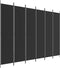 vidaXL - Kamerscherm - met - 6 - panelen - 300x220 - cm - stof - zwart