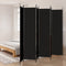vidaXL - Kamerscherm - met - 6 - panelen - 300x220 - cm - stof - zwart
