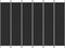 vidaXL - Kamerscherm - met - 6 - panelen - 300x220 - cm - stof - zwart
