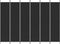 vidaXL - Kamerscherm - met - 6 - panelen - 300x220 - cm - stof - zwart