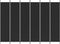 vidaXL - Kamerscherm - met - 6 - panelen - 300x220 - cm - stof - zwart