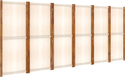 vidaXL - Kamerscherm - met - 6 - panelen - 420x180 - cm - crèmewit