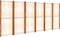 vidaXL - Kamerscherm - met - 6 - panelen - 420x180 - cm - crèmewit