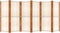 vidaXL - Kamerscherm - met - 6 - panelen - 420x180 - cm - crèmewit