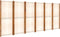 vidaXL - Kamerscherm - met - 6 - panelen - 420x180 - cm - crèmewit