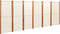 vidaXL - Kamerscherm - met - 6 - panelen - 420x180 - cm - crèmewit