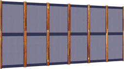 vidaXL - Kamerscherm - met - 6 - panelen - 420x180 - cm - donkerblauw