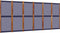vidaXL - Kamerscherm - met - 6 - panelen - 420x180 - cm - donkerblauw