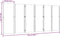 vidaXL - Kamerscherm - met - 6 - panelen - 420x180 - cm - donkerblauw