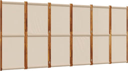 vidaXL - Kamerscherm - met - 6 - panelen - 420x180 - cm - taupe