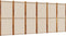 vidaXL - Kamerscherm - met - 6 - panelen - 420x180 - cm - taupe