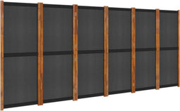 vidaXL - Kamerscherm - met - 6 - panelen - 420x180 - cm - zwart