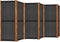 vidaXL - Kamerscherm - met - 6 - panelen - 420x180 - cm - zwart