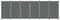 vidaXL - Kamerscherm - met - 6 - panelen - 520x180 - cm - stof - antracietkleurig