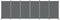vidaXL - Kamerscherm - met - 6 - panelen - 520x180 - cm - stof - antracietkleurig