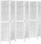 vidaXL - Kamerscherm - met - 6 - panelen - massief - paulowniahout - wit