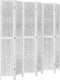 vidaXL - Kamerscherm - met - 6 - panelen - massief - paulowniahout - wit