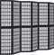 vidaXL - Kamerscherm - met - 6 - panelen - massief - paulowniahout - zwart