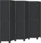 vidaXL - Kamerscherm - met - 6 - panelen - massief - paulowniahout - zwart