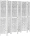 vidaXL - Kamerscherm - met - 6 - panelen - massief - paulowniahout - wit
