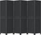 vidaXL - Kamerscherm - met - 6 - panelen - massief - paulowniahout - zwart