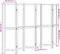 vidaXL - Kamerscherm - met - 6 - panelen - massief - paulowniahout - wit