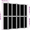 vidaXL - Kamerscherm - met - 6 - panelen - massief - paulowniahout - bruin