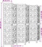 vidaXL - Kamerscherm - met - 6 - panelen - massief - paulowniahout - bruin