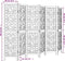 vidaXL - Kamerscherm - met - 6 - panelen - massief - paulowniahout - bruin