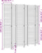 vidaXL - Kamerscherm - met - 6 - panelen - massief - paulowniahout - zwart