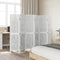 vidaXL - Kamerscherm - met - 6 - panelen - massief - paulowniahout - wit