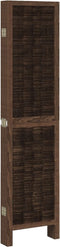 vidaXL - Kamerscherm - met - 6 - panelen - massief - paulowniahout - donkerbruin