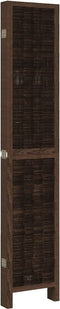 vidaXL - Kamerscherm - met - 6 - panelen - massief - paulowniahout - donkerbruin