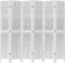 vidaXL - Kamerscherm - met - 6 - panelen - massief - paulowniahout - wit