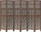 vidaXL - Kamerscherm - met - 6 - panelen - massief - paulowniahout - donkerbruin