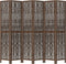 vidaXL - Kamerscherm - met - 6 - panelen - massief - paulowniahout - donkerbruin