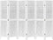 vidaXL - Kamerscherm - met - 6 - panelen - massief - paulowniahout - wit