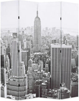 vidaXL - Kamerscherm - New - York - bij - daglicht - 160x170 - cm - zwart - en - wit