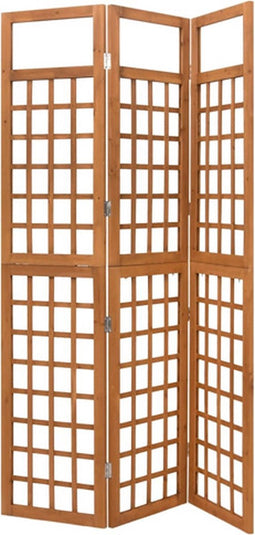 vidaXL - Kamerscherm/trellis - met - 3 - panelen - 121x180,5 - cm - vurenhout