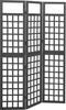 vidaXL - Kamerscherm/trellis - met - 3 - panelen - 121x180 - cm - vurenhout - zwart