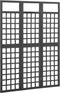 vidaXL - Kamerscherm/trellis - met - 3 - panelen - 121x180 - cm - vurenhout - zwart