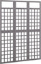 vidaXL - Kamerscherm/trellis - met - 3 - panelen - 121x180 - cm - vurenhout - grijs