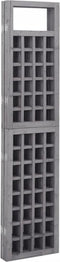 vidaXL - Kamerscherm/trellis - met - 3 - panelen - 121x180 - cm - vurenhout - grijs